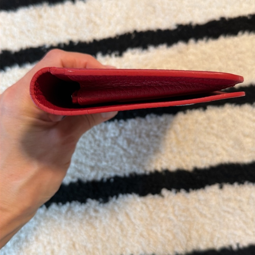 New Hermes Paris Dogon Red Genuine Leather Wallet/Clutch - Picture 14 of 14